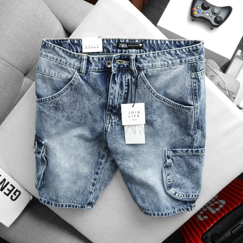 QUẦN SHORT JEAN TÚI HỘP VẢI DƯ VNXK CHÍNH HÃNG