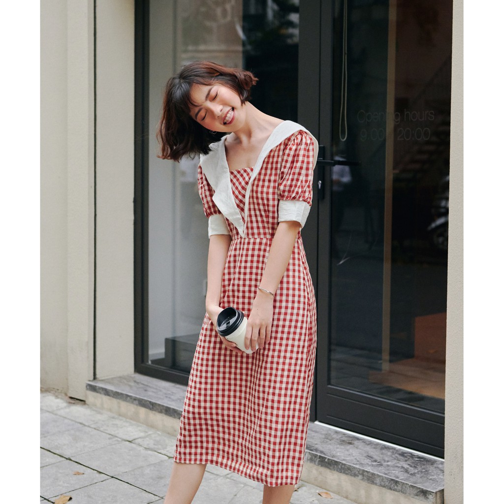 BLEUBIRD Váy caro dáng dài PICNIC DRESS | BigBuy360 - bigbuy360.vn