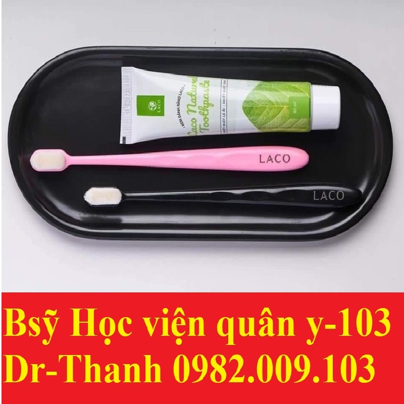 Bàn chải + Kem đánh răng hữu cơ LACO dành cho răng ê buốt, nhạy cảm, bảo vệ men răng giúp trắng sáng răng