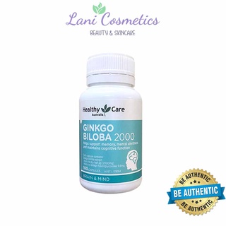Viên Uống Bổ Não Healthy Care Ginkgo Biloba 2000 Úc date xa 100 viên