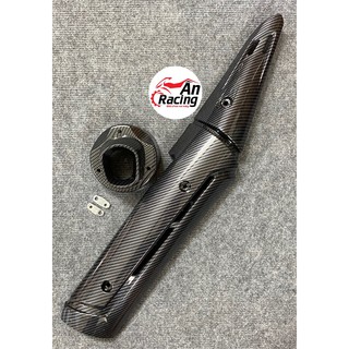 Ốp pô gắn xe Exciter 150 kiểu TFX có chụp đít pô CARBON