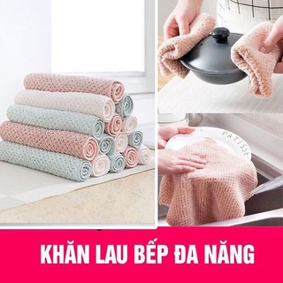 [FREESHIP❤️ ]Set 5 khăn lau bếp 2 mặt mềm mại thấm hút nước nhanh khô, khăn lau đa năng cao cấp tiện dụng size lớn