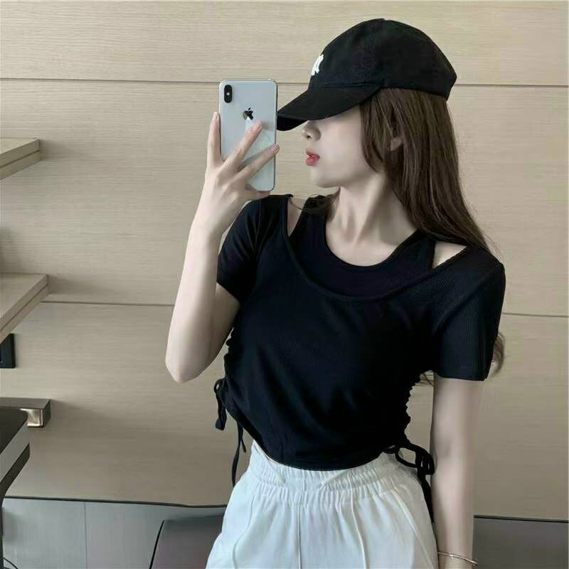 Áo hở vai rút eo