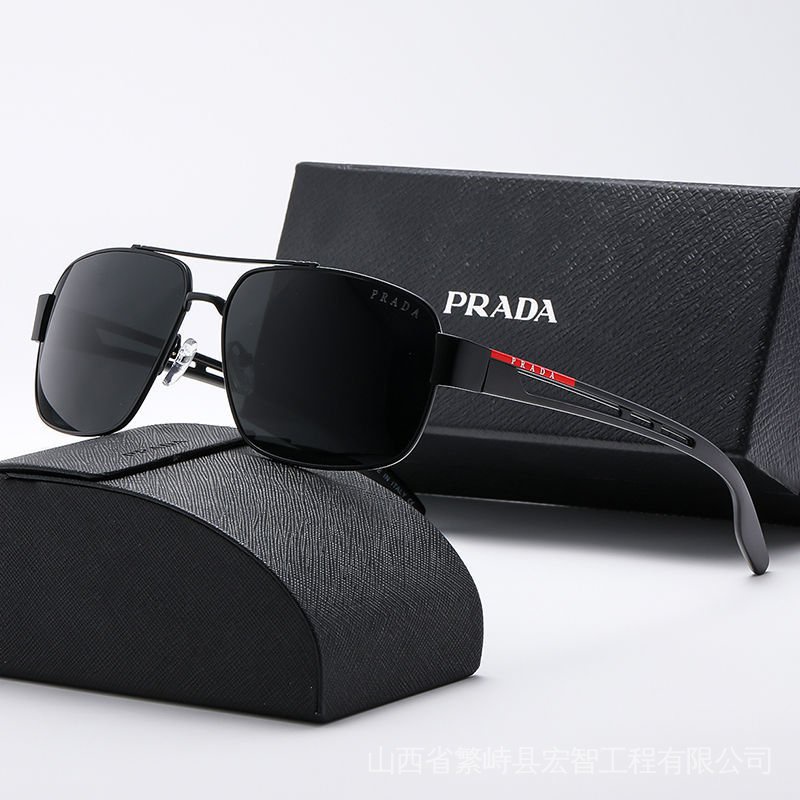 Kính mát phân cực nhẹ chống tia cực tím Prada thời trang cho nam