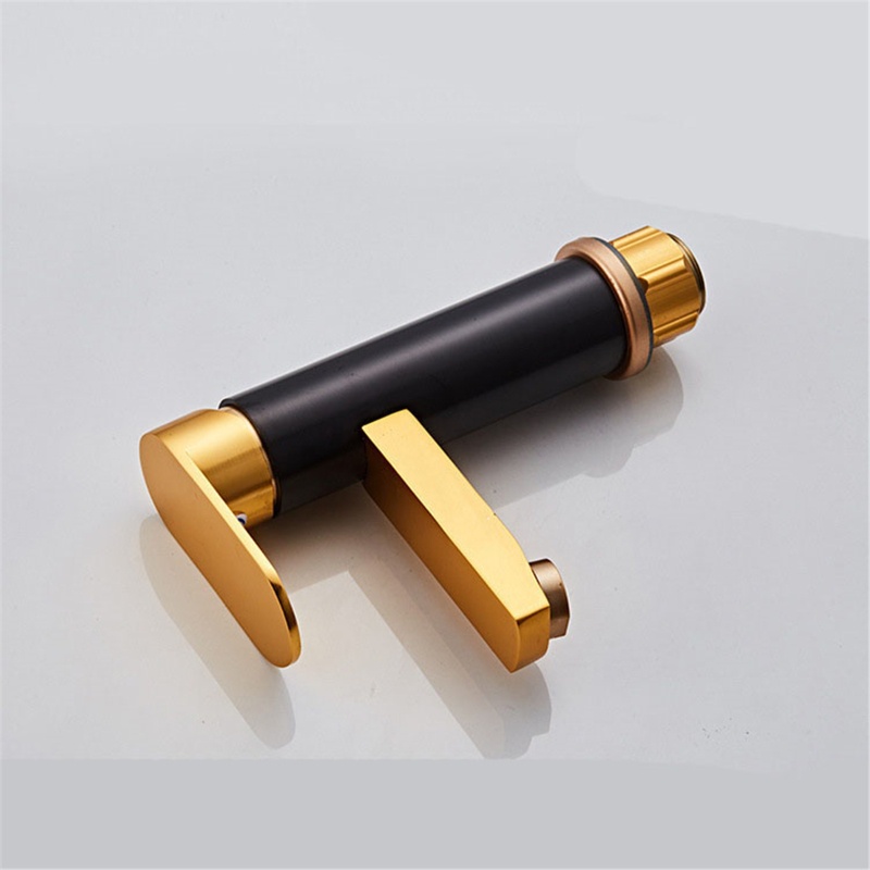 Vòi Nước Nóng Lạnh Bằng Nhôm Màu Vàng Đen Cao Cấp