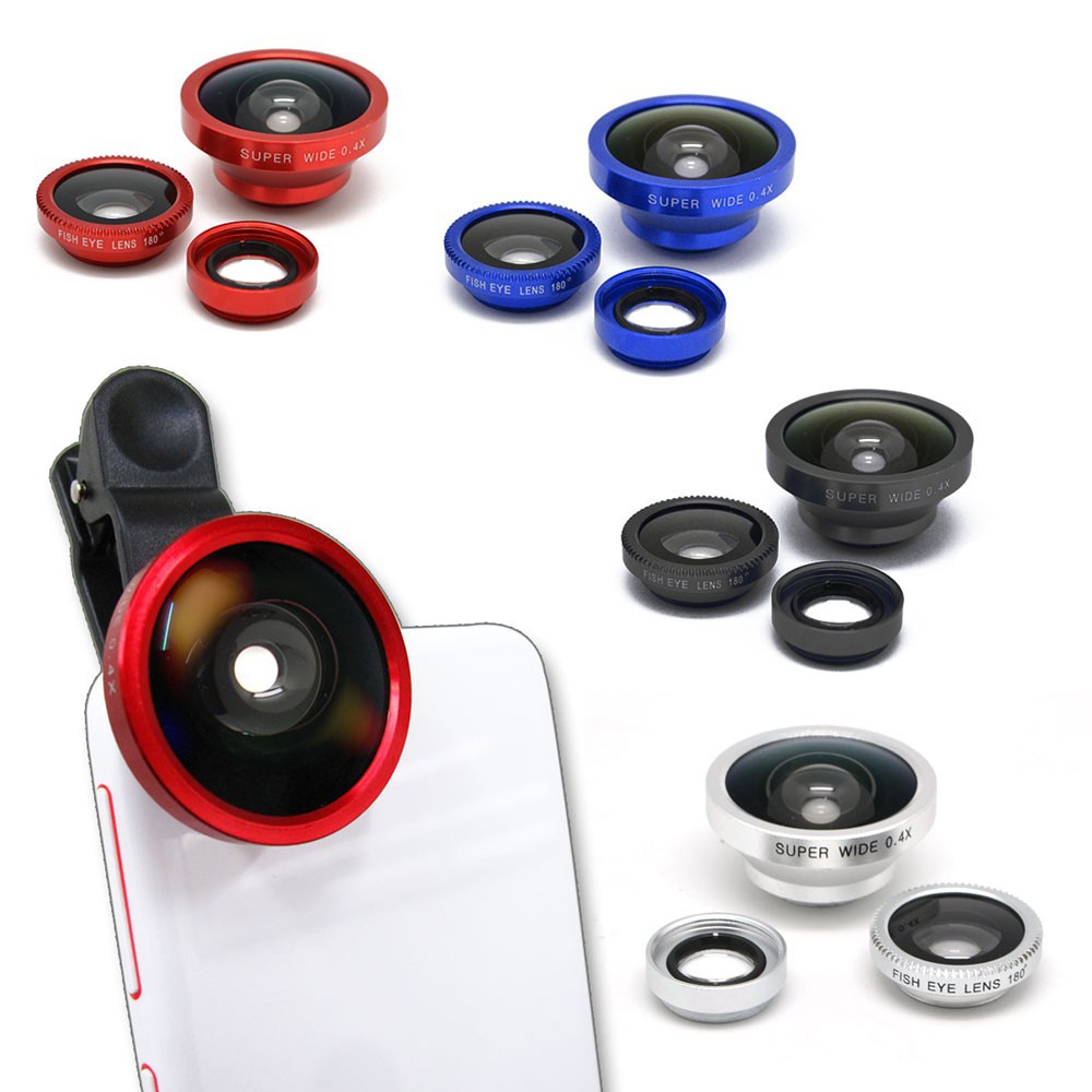 ⚡ Siêu Cấp ⚡  Ống lens Camera điện thoại 3 IN 1 - Lens chụp hình 3 in 1-003 cho IPhone, Samsung, HTC, IP