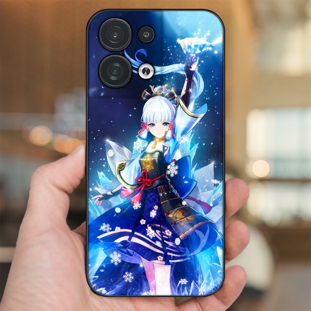 Ốp lưng Oppo Reno 8 5G viền đen in hình Ayaka Genshin Impact