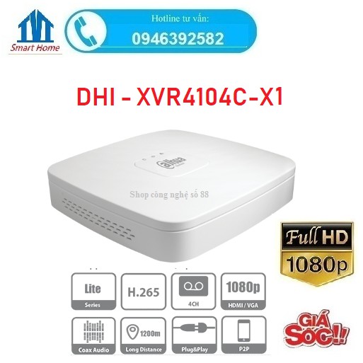 ĐẦU GHI 4 KÊNH HDCVI DAHUA XVR4104C-X1