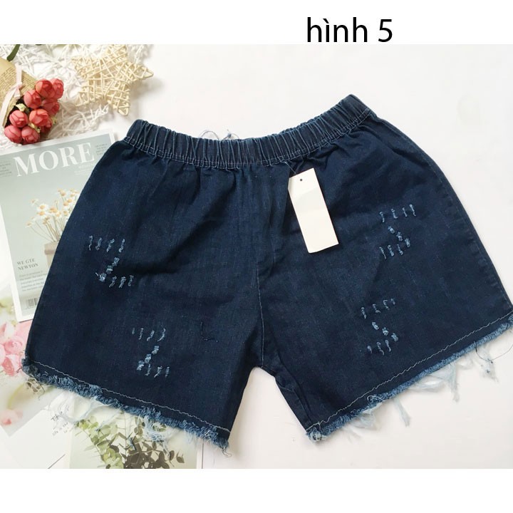 |FAMARAL2 giảm 10k cho đơn 50k|Quần đùi bé gái freesize từ 38-42kg quần short jean tua lai bầu wash rách - QG05