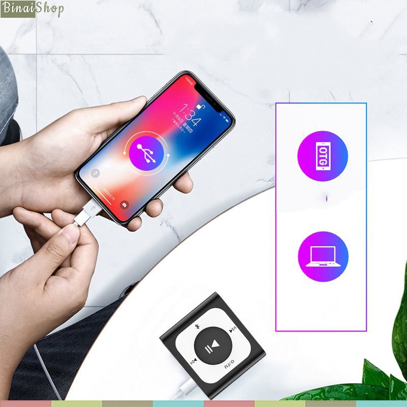 Ruizu X66  - Máy Nghe Nhạc Thể Thao Nhỏ Gọn, Có Bluetooth