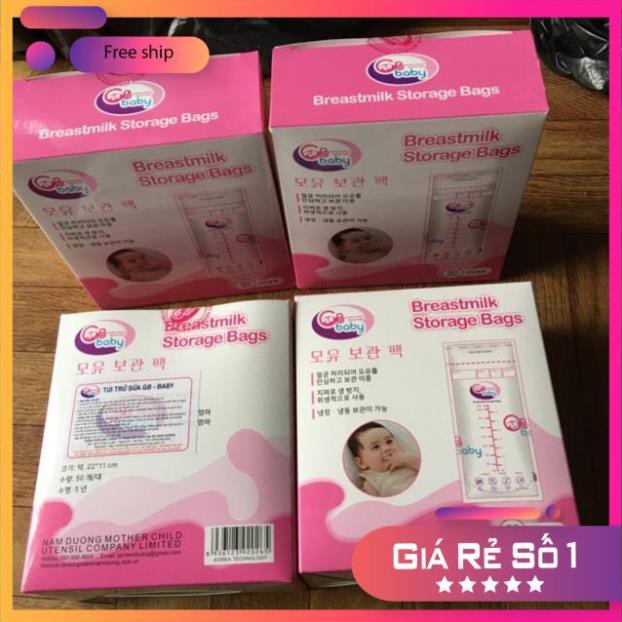 [giảm giá siêu tốt] Túi trữ sữa Gb- baby 250ml( hộp 50 túi)