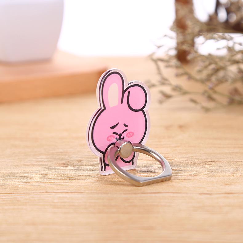 New BT21 Cartoon Character Chimmy Cooky RJ Cute Animals Phone Ring Holder Desktop Phone Bracket Dây điện thoại di động | WebRaoVat - webraovat.net.vn