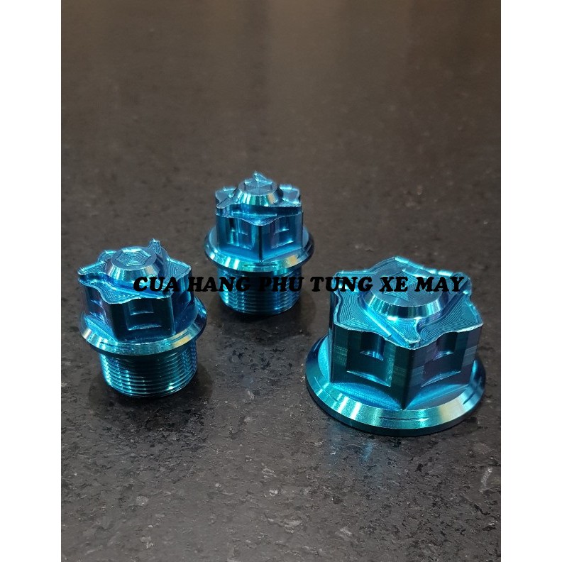 Bộ 3 ốc chảng ba GR5 titannium cao cấp gắn Raider Fi/ Sonic/ Satria