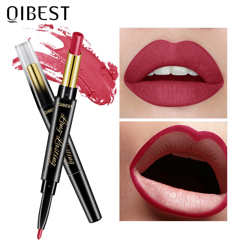 Son môi QIBEST 2 trong 1 chống thấm nước lâu trôi 21g | BigBuy360 - bigbuy360.vn