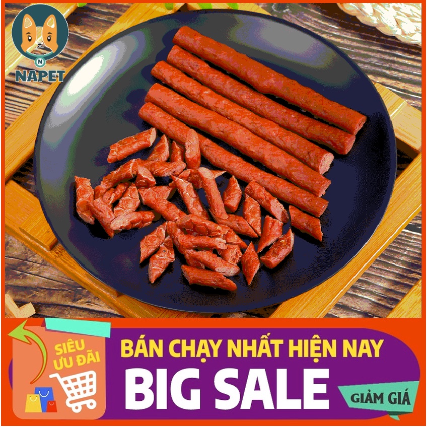 Bánh thưởng cho chó cây thịt bò giàu protein, và các chất dinh dưỡng cần thiết giúp bé phát triển khỏe mạnh