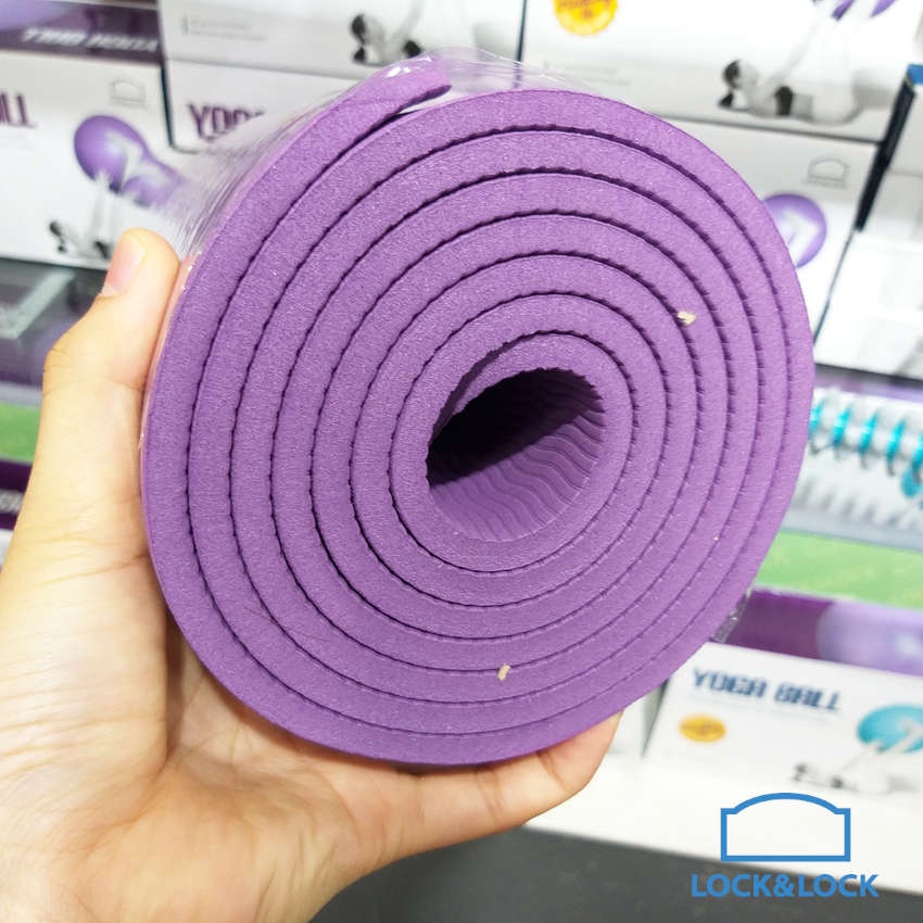 Thảm tập Yoga Lock&amp;Lock MAT212 size 61x183cm màu tím