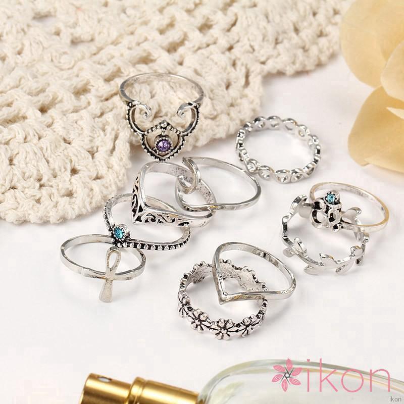 Korean Fashion Daisy Flower Rings Alloy Stud Gold Nhẫn