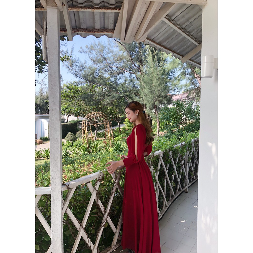 Đầm maxi dạ hội xẻ tà cách điệu- Hình thật Sp 100% | BigBuy360 - bigbuy360.vn