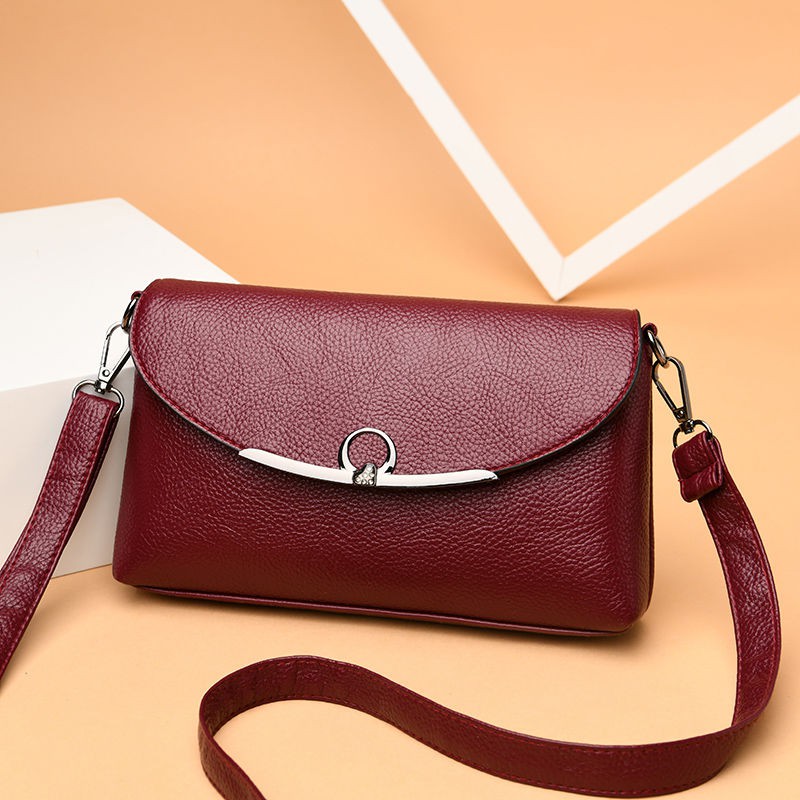 ☃❉Túi Đeo Chéo Da Thật Mềm Thời Trang 2020 Cho Phụ Nữ Trung Niên