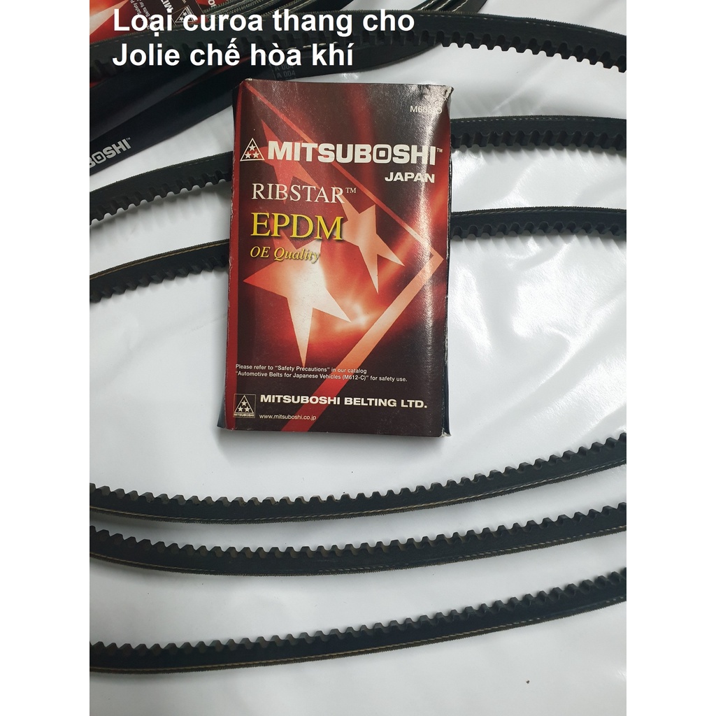 Bộ Dây curoa cho xe Mitsubishi Jolie Phun Xăng và Chế Hòa Khí - Hiệu Mitsuboshi Nhật Bản