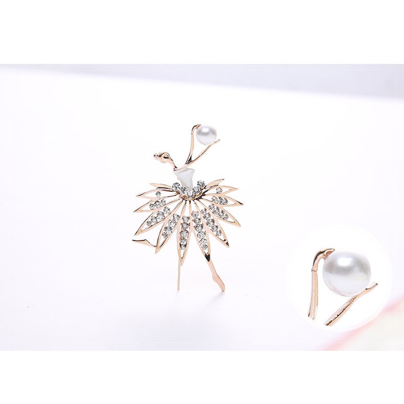 Cài áo thời trang Vintage dễ thương cô gái múa ballet GC289