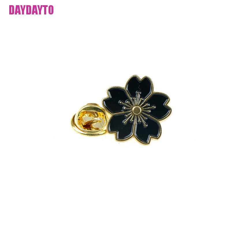 1 Huy Hiệu Cài Áo Hình Hoa Anh Đào Tráng Men