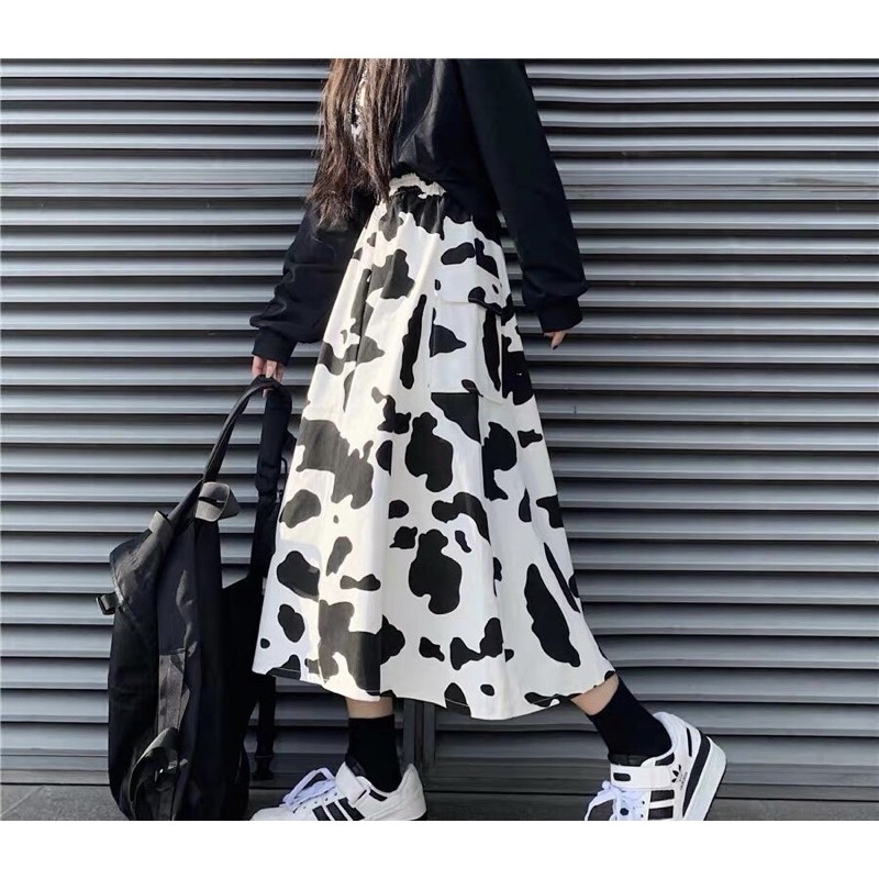 Chân váy bò sữa ullzang dài | BigBuy360 - bigbuy360.vn