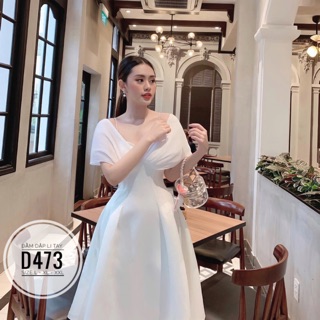 Bigsize Đầm dập li D473
