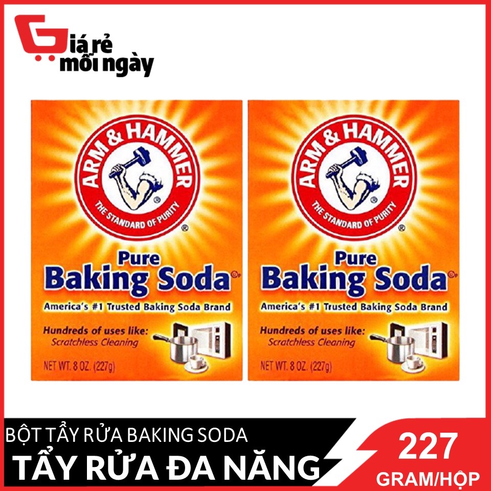 Combo 2 hộp baking soda chuyên tẩy rửa Arm &amp; Hammer 227g