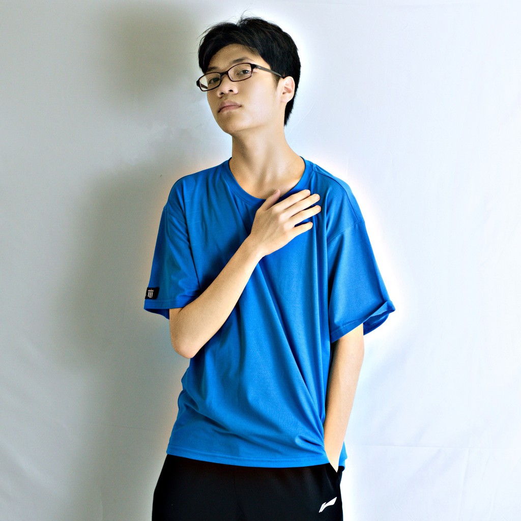 Áo thun tay lỡ The Third dáng Unisex form rộng màu xanh lam phong cách Ulzzang T03 | BigBuy360 - bigbuy360.vn