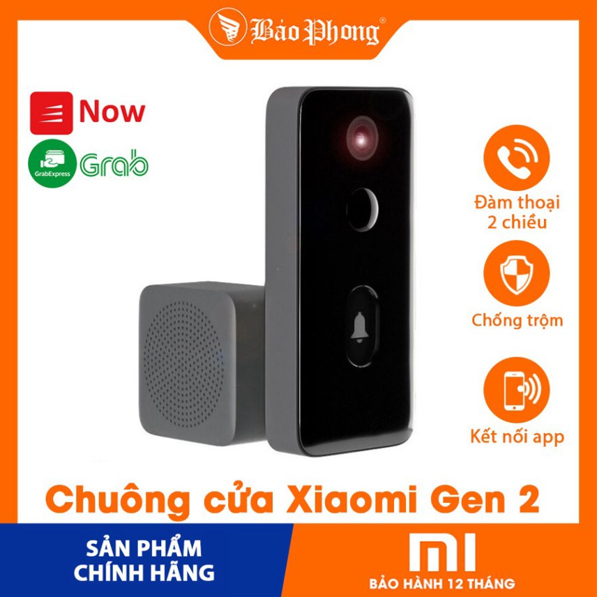 Chuông cửa hình thông minh XIAOMI Youpin Mijia Smart Doorbell 2 an toàn điều khiển từ xa chống trộm gia đình kết nối rẻ