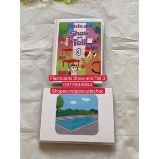 Flashcards  Show and Tell 1-2-3 ( Size A5- 2 mặt -ép plastics bền đẹp)