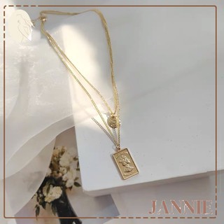 Vòng Cổ Nữ Kiểu Hình Học Hàn Quốc Cá Tính, Vòng cổ nữ thanh lịch mặt nữ hoàng - Jannie Accessories VC02