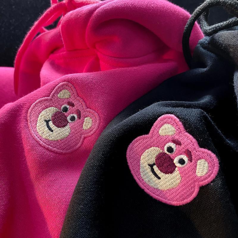 Áo Hoodie Cỡ Lớn 150Kg Hình Gấu Dâu Tây Ba Chiều Phong Cách Đường Phố Mỹ Niche C Cho Nữ