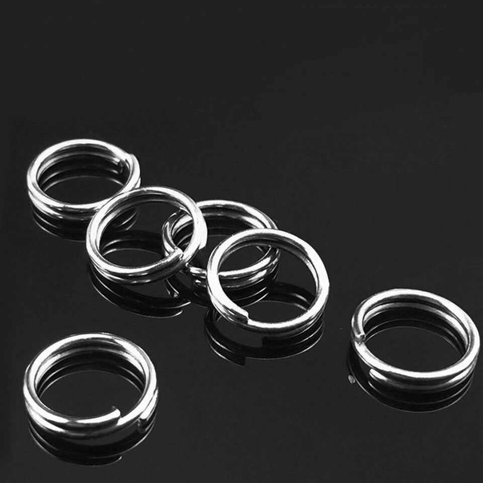 Set 100 Vòng Nối Mồi Câu Cá Bằng Thép Không Gỉ