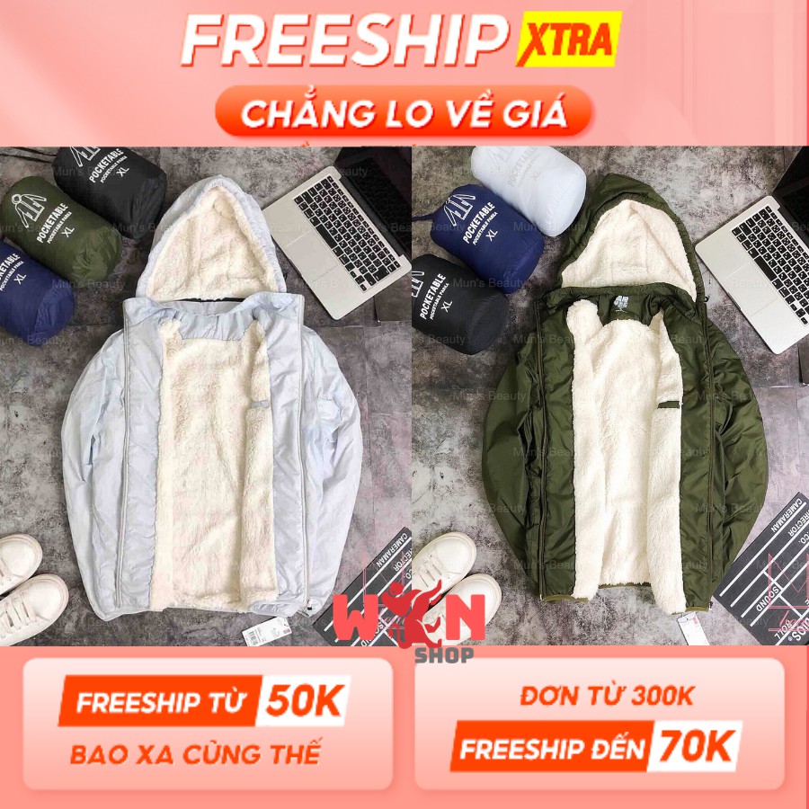 [ Mã MA1215 hoàn xu 15% tối đa 50k đơn từ 150k ] Áo Khoác Gió Lót Lông Cừu UNISEX Xuất Nhật Bản- Siêu Nhẹ Chống Nước
