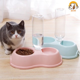 Bát Ăn Đôi Kèm Bình Chứa Nước Tự Động Cho Chó Mèo