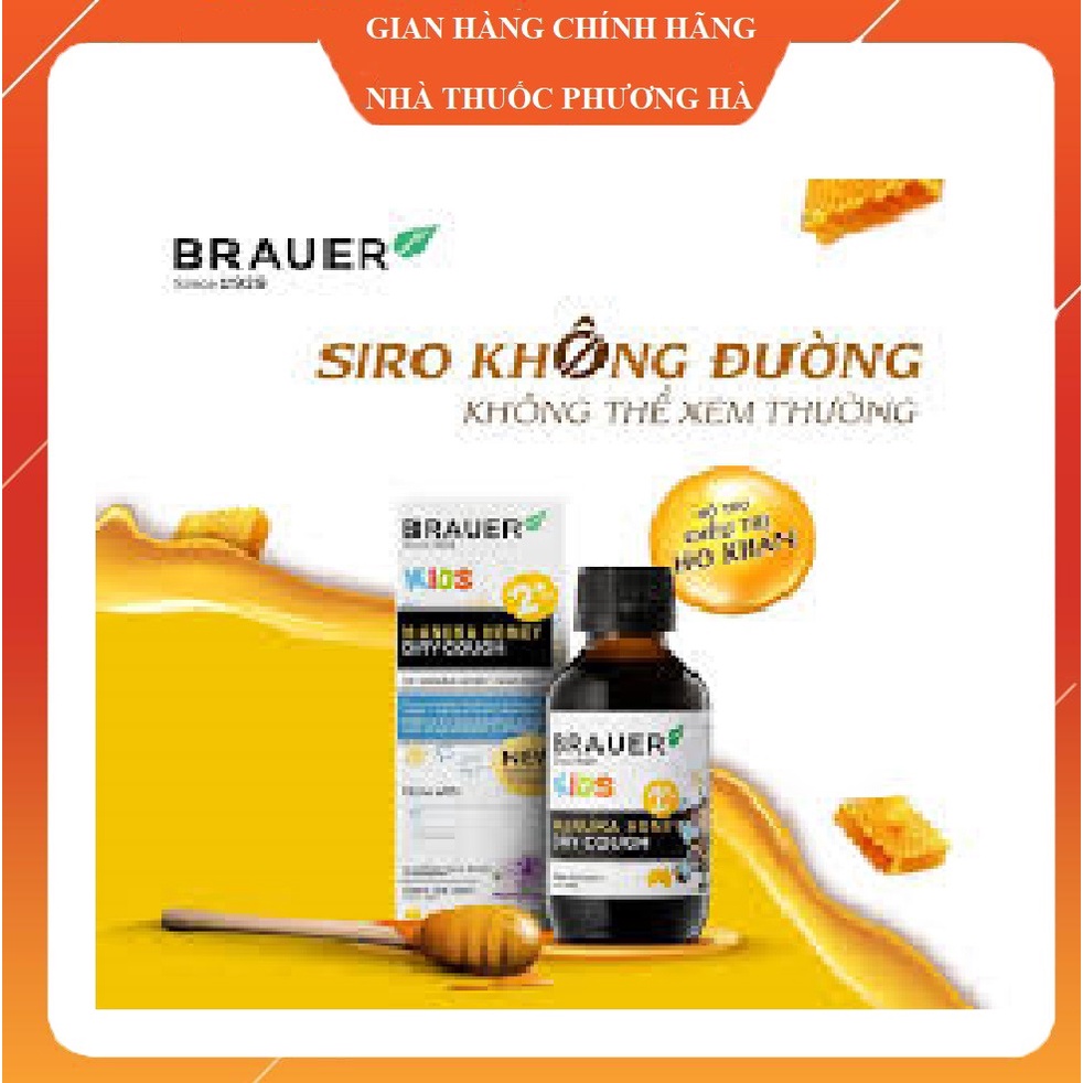 Brauer Honey kids Chesty Cough Hỗ trợ ho đờm cho trẻ ( Hàng chính hãng  Úc)