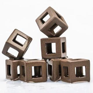 5 món Gạch bể cá vuông Nhà trang trí hồ cá Tôm ẩn đá trang trí hang động 2x2x2cm