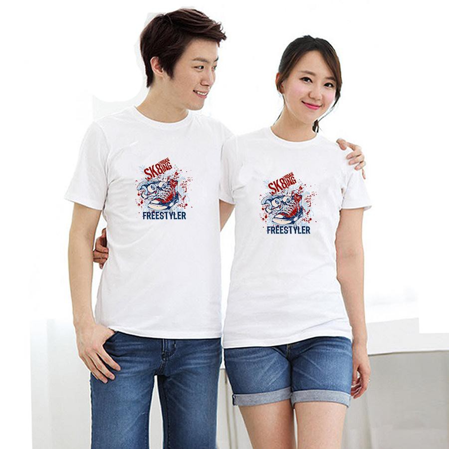 Áo thun cặp đôi in hình Freestyler SK 294AAACD form rộng phong cách hàn quốc