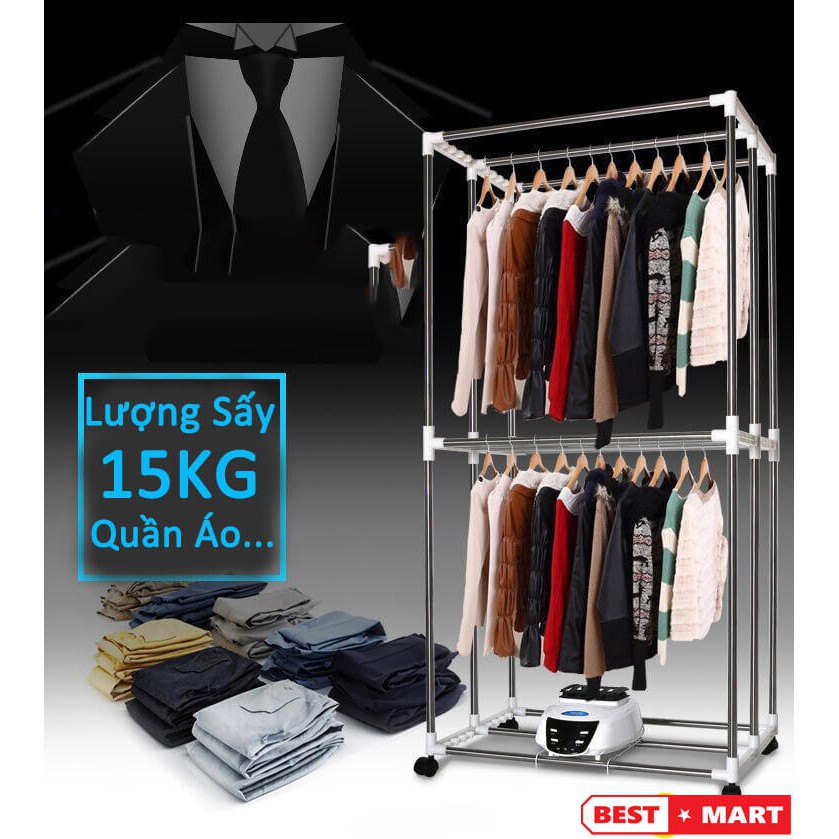 Tủ Sấy Quần Áo Clothes Dryer, 2 Tầng, Có Điều Khiển Từ Xa, Công Nghệ Hàn Quốc