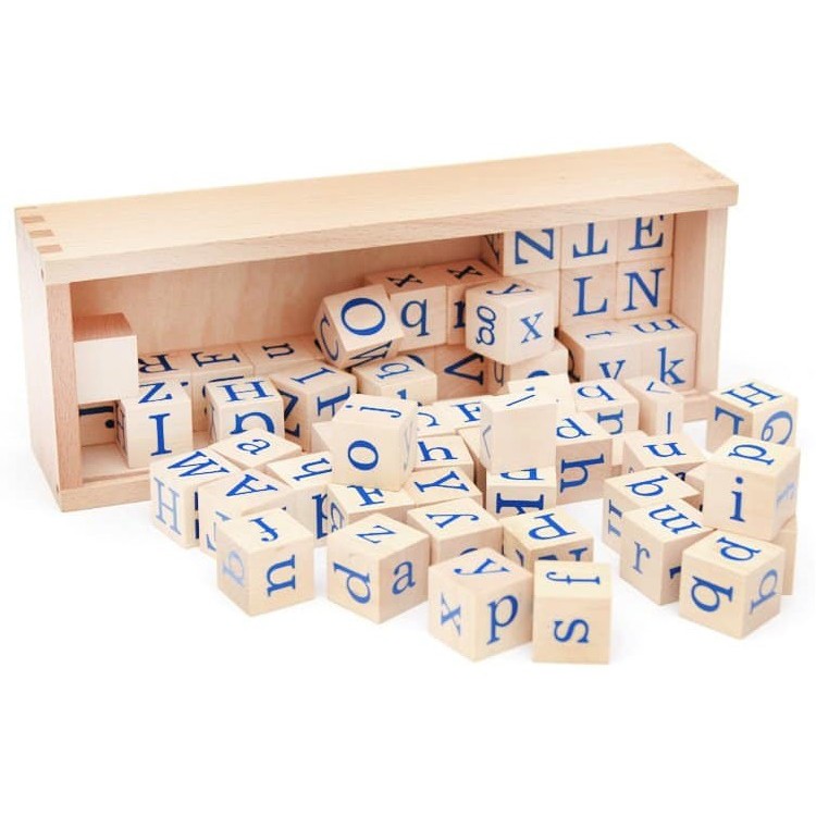 Hộp Bảng Chữ Cái Xúc Xắc Montessori (Alphabet Dice With Box)