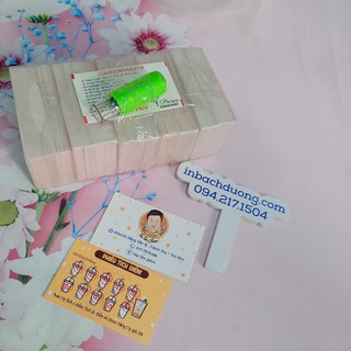 Combo quán trà sữa -menu bìa dày-phiếu tích điểm-dấu tích điểm - In Bạch Dương