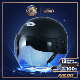 MŨ BẢO HIỂM ASIA NỬA ĐẦU CÓ KÍNH MT105 K8 ĐEN MỜ- BẢO HÀNH 12 THÁNG