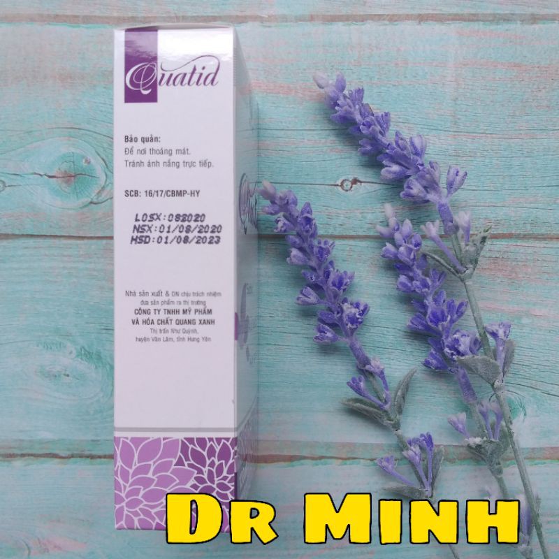 Sữa rửa mặt sạch mụn, giảm dầu cho da Quatid gsv 120ml