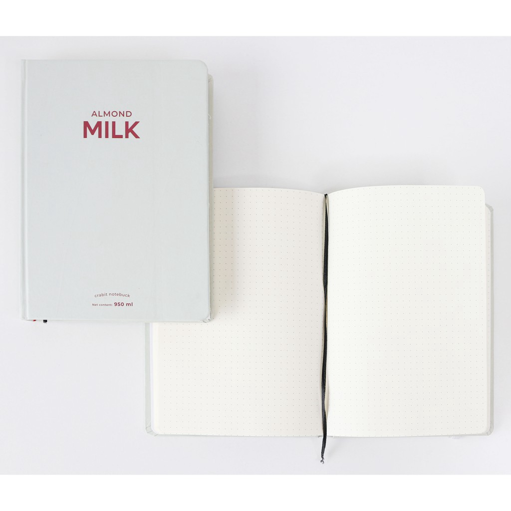 Sổ tay dotgrid Crabit - Almond Milk - Sổ tay ruột chấm dotgrid, ghi chép, làm bullet journal - Milky Collection Chính Hã