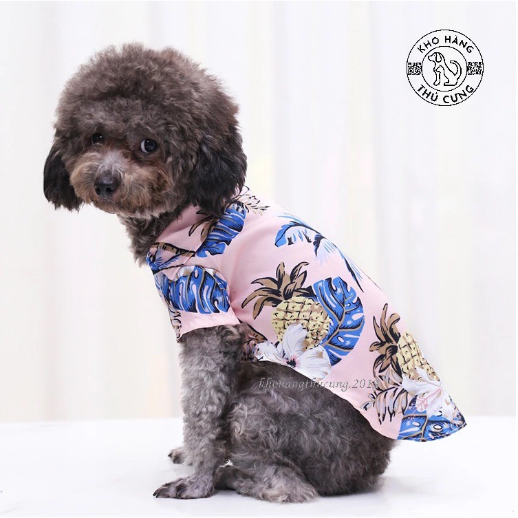 ÁO SƠ MI HOA LÁ- HỒNG (Size từ 1- 40kg)