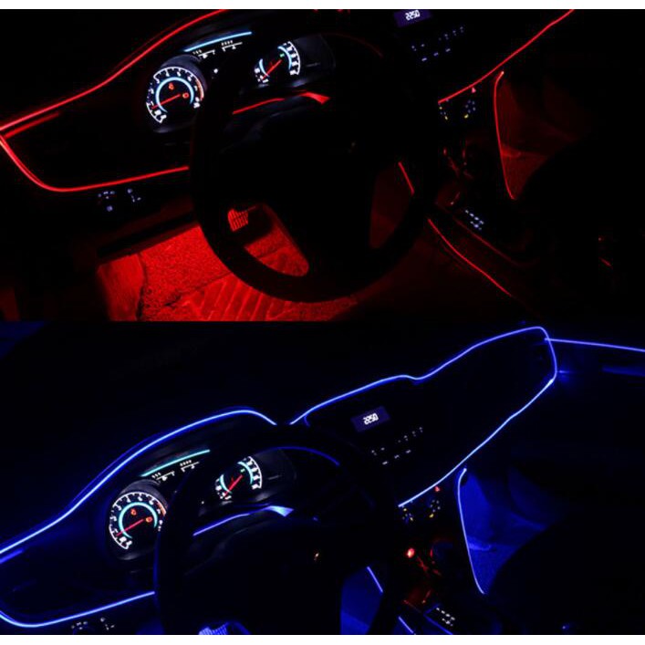 Dây đèn LED EL Neon Kevanly linh hoạt màu tự động chiếu sáng nội thất xung quanh ô tô