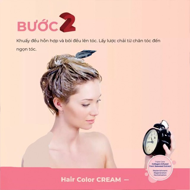 Thuốc nhuộm tóc sỉ salon Bảng 2 (Tặng oxy)