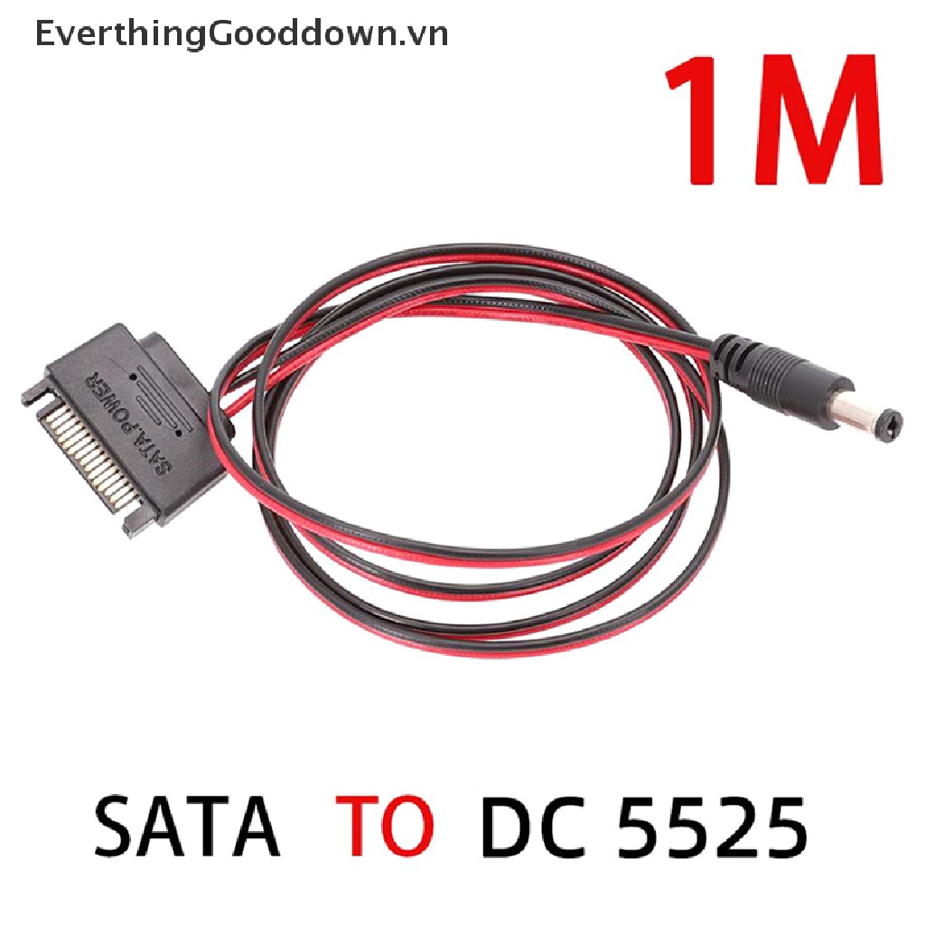 1 CáP ChuyểN ĐổI Dữ LiệU SATA Sang DC 5.5 * 2.5mm 12V SATA Sang DC 100cm